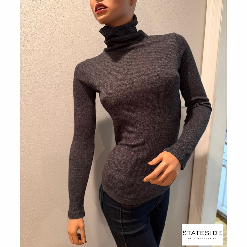 STATESIDE Charcoal Turtleneck Sweater